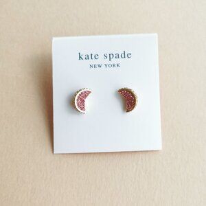 Kate Spade | fruit salad pavé grapefruit | pink Gold stud earrings